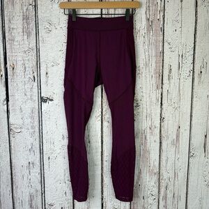 🍋Lululemon Plum Purple Size 4 Geo Tight 24” High Rise Honeycomb Mesh Breathable